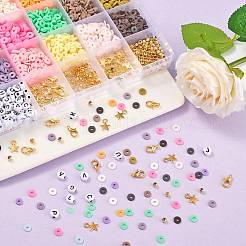 Kits de fabrication de bracelets de perles heishi en argile polymère bricolage&nbsp;DIY-FS0002-30