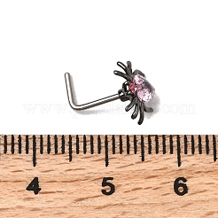Herzspinne 316l chirurgischer Edelstahl mit Zirkonia L-förmigen Nasenringen&nbsp;FS-WG44168-02