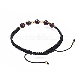 Bracciali di perline intrecciati con pietre preziose naturali regolabili&nbsp;BJEW-JB04599