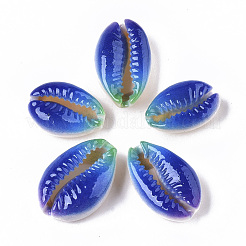 Cuentas de concha de cowrie natural impresa&nbsp;X-SSHEL-R047-01-A01