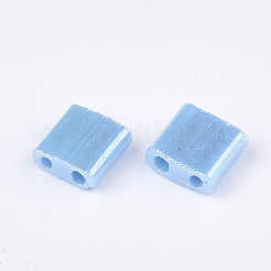 2-hoyo cuentas de vidrio opaco&nbsp;SEED-S023-07K