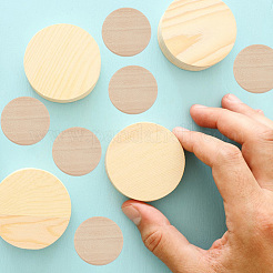 50 cabochons en bois non teints.&nbsp;WOOD-WH0125-09C