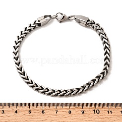Weizenkettenarmbänder aus 304 Edelstahl für Männer und Frauen&nbsp;BJEW-B140-05P