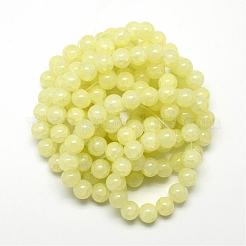 Perles de verre craquelé cuites au four&nbsp;DGLA-Q023-8mm-YS3
