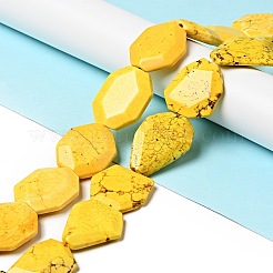 Natürliche Magnesit-Nuggets-Perlenstränge&nbsp;TURQ-L011-01B