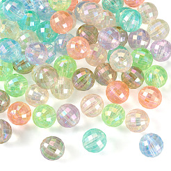 60 Stück 6 Farben UV-Beschichtung Regenbogen schillernde Acrylperlen&nbsp;OACR-TA0001-21