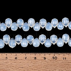 Abalorios de vidrio jade de imitación hebras&nbsp;GLAA-Q116-01A-A02