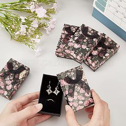 Scatola di imballaggio per gioielli in cartone con motivo floreale&nbsp;CBOX-AR0001-002