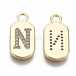 Pendenti in zirconi cubici trasparenti in micro pavè di ottone&nbsp;KK-S360-052N-NF