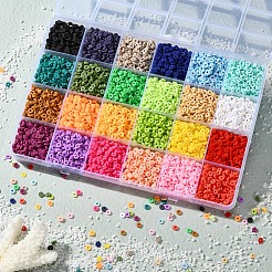 8400 Stück 24 Farben handgefertigte Polymer Clay Perlen&nbsp;CLAY-YW0001-11A-4mm