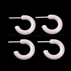 Orecchini ad anello in ceramica ipoallergenica con zirconi e bioceramica&nbsp;EJEW-Z023-02F