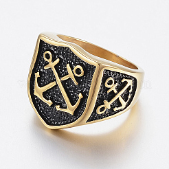 Anillos de sello de acero inoxidable 304 con revestimiento iónico (IP) para hombres&nbsp;RJEW-H125-39AG-22mm