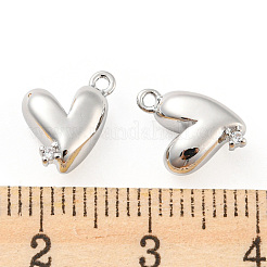 Breloques en laiton avec zircone cubique de micro pave&nbsp;KK-E090-40P