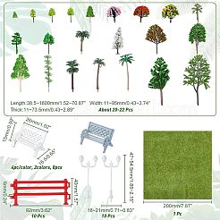 8 modello di albero in plastica&nbsp;AJEW-CA0001-63