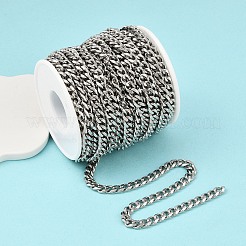 Cadenas de eslabones de acero inoxidable 201 resistentes al deslustre para fabricación de joyas para hombres&nbsp;CHS-A003B-1.5mm