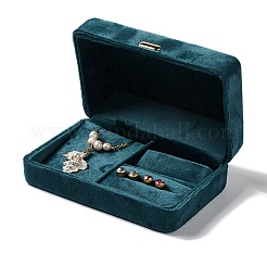 Hierro rectangular cubierto con cajas de almacenamiento de juegos de joyas de terciopelo.&nbsp;CON-K002-07C