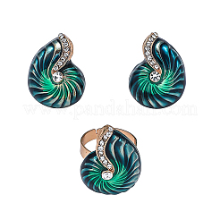 Modische High-End-Emaille-Muschelohrstecker und -ringe aus Legierung&nbsp;VO6722
