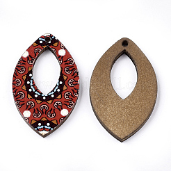 Pendentifs en tilleul imprimé&nbsp;WOOD-S045-009C