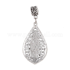 Ciondoli pendenti europei in lega placcata argento antico&nbsp;MPDL-L030-A01-AS