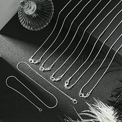 Collier chaîne serpent ronde en laiton avec fermoirs pinces de homard&nbsp;MAK-YW0001-14A