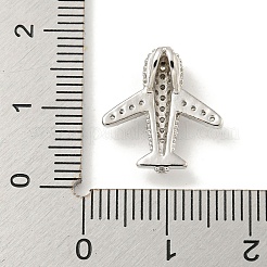 Colgantes de circonita cúbica transparente micro pavé de latón chapado en rack&nbsp;KK-B093-27P