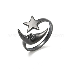 Offene Manschettenringe aus Edelstahl 304&nbsp;RJEW-D338-02B-EB