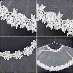 Scialli in pizzo da sposa staccabili in poliestere&nbsp;AJEW-WH0248-17