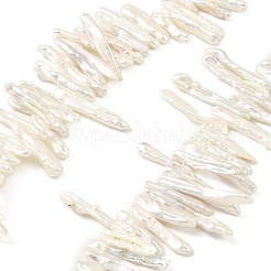 Fili di perle di perline keshi barocche naturali&nbsp;PEAR-B004-02A-02A