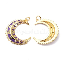 Micro ottone spianare cubic zirconia ciondolo&nbsp;ZIRC-P089-17G