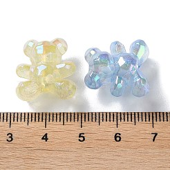 Perles acryliques transparentes à placage irisé arc-en-ciel lumineux&nbsp;PACR-C007-03