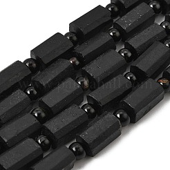 Fili di perle di tormalina nera naturale&nbsp;GG-CBA2D5B-A01-8x12mm