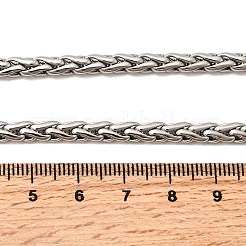 Colliers en chaîne de blé en acier inoxydable 304 de 4.5 mm pour femmes&nbsp;NJEW-B134-05A-P