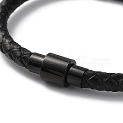 Leder geflochtenes Rundschnurarmband&nbsp;BJEW-F460-06EBP