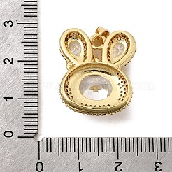 Messing micro pave klare zirkonia anhänger&nbsp;KK-H267-081G-01