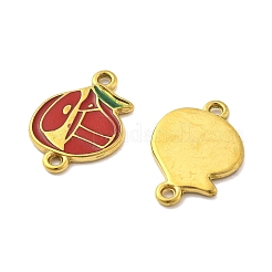 304 Edelstahl dunkelrot Emaille Obst Verbinder Charms&nbsp;STAS-D369-03G