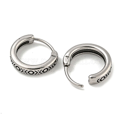 Orecchini a cerchio in acciaio chirurgico inossidabile 316&nbsp;EJEW-D096-23B-AS