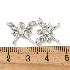 Pendentifs en laiton zircon cubique transparent&nbsp;KK-Z057-02P