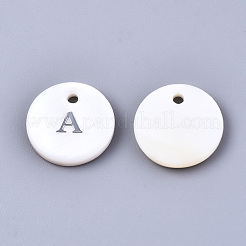 Pendentifs de coquillages d'eau douce naturelle&nbsp;X-SHEL-Q018-01A-A-P