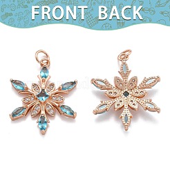 6 pièces 3 pendentifs en zircone cubique en laiton de style&nbsp;sgZIRC-SZ0001-80RG