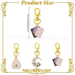 3pcs décorations de pendentif en alliage d'émail&nbsp;HJEW-YW00205