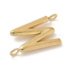 Ciondoli con connettore a lettera in acciaio inossidabile 304&nbsp;LS-STAS-M108-01G-23