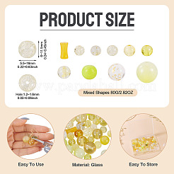 80 g de perles de verre transparentes&nbsp;DGLA-TA0001-47D