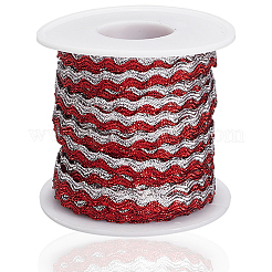 Ruban à franges ondulées métallisé en polyester scintillant de 17 m&nbsp;OCOR-GF0004-47E