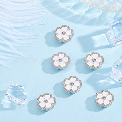 6 bouton de manchette en alliage de strass&nbsp;BUTT-ME0001-34B