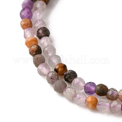 Natürliche Amethyst-Spitzenachat-Perlenstränge&nbsp;G-L629-B08-2mm