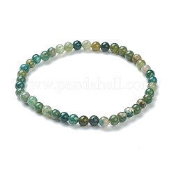 Natürliche Moos Achat Perlen Stretch-Armbänder&nbsp;BJEW-D446-A-44