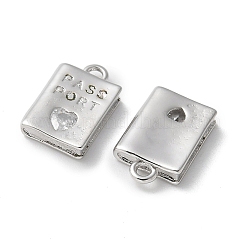 Gestell Messing micro ebnen Zirkonia Anhänger&nbsp;KK-P290-55P