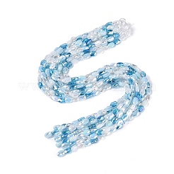 Hilos de cuentas de vidrio opacas y transparentes&nbsp;EGLA-Q135-6x8MM-01F
