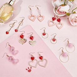 DIY-Sets zum Basteln von Ohrringen mit Herzmotiven&nbsp;DIY-SC0001-42