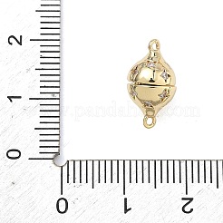 Fermoirs magnétiques ronds en laiton sertis de micro-pavés de zircone cubique transparente&nbsp;KK-C251-12G